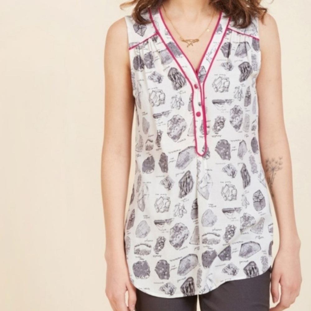 Modcloth geode and gemstone blouse
